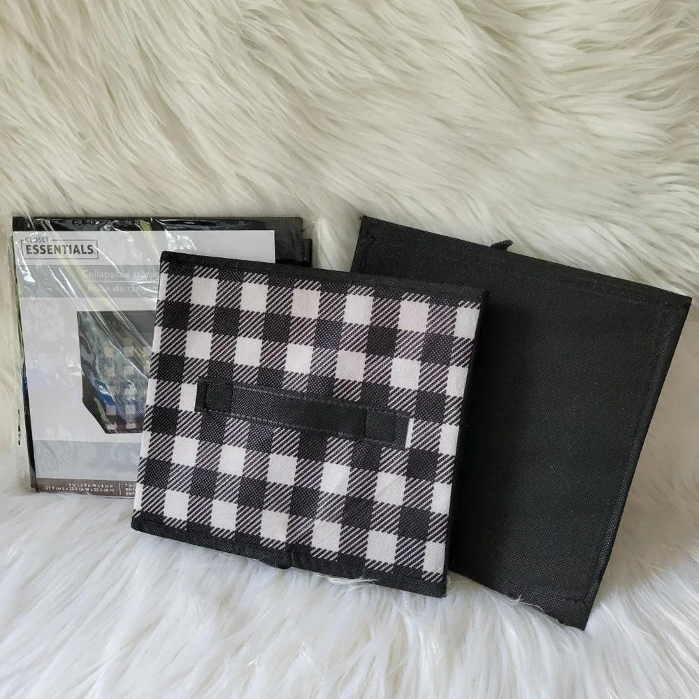 Closet Essentials Set of 2 Collapsible Storage Bins